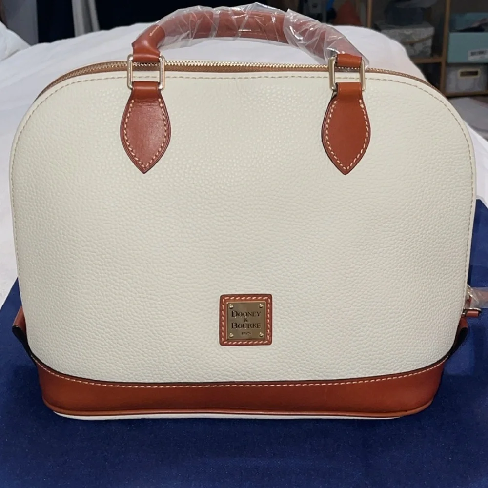 NWT Dooney & Bourke Zip Zip Satchel (BONE) - Picture 5 of 14